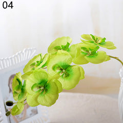 8 Heads Artificial Orchids Simulation Flowers Waterproof Faux Floral