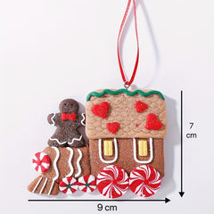 Small Car Christmas Soft Pottery Mud Scene Arrangement Pendant