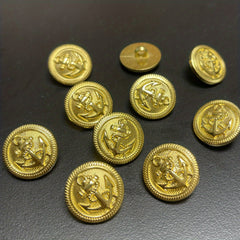 10pcs Vintage Anchor Sewing Buttons for Men's Clothing