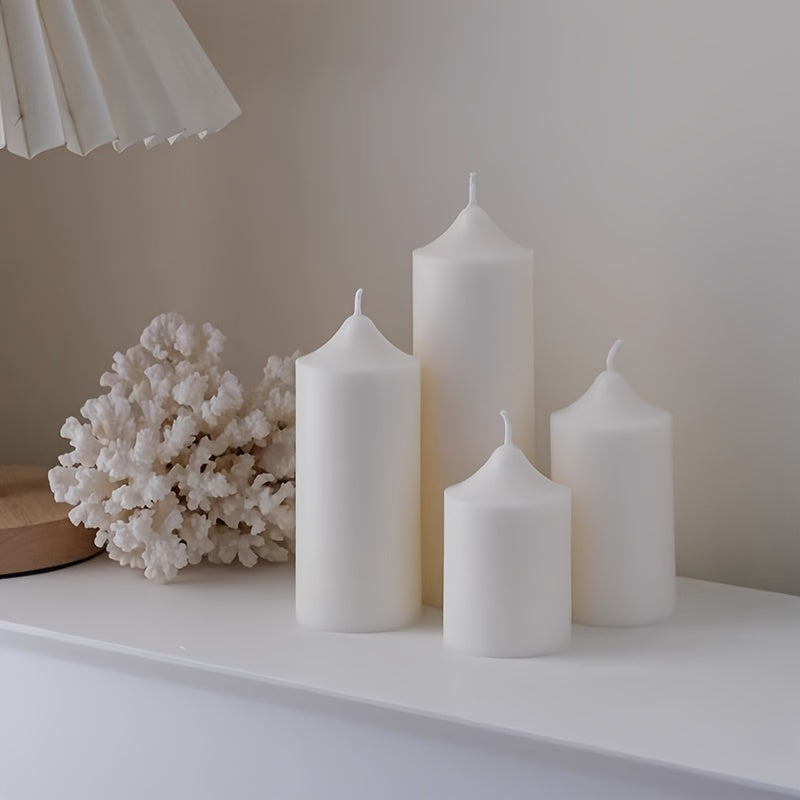 3D Cylindrical Candle Silicone Mold DIY Resin Plaster Candle Making Kit