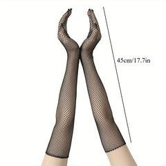Sheer Long Formal Gloves for Halloween Costume Parties