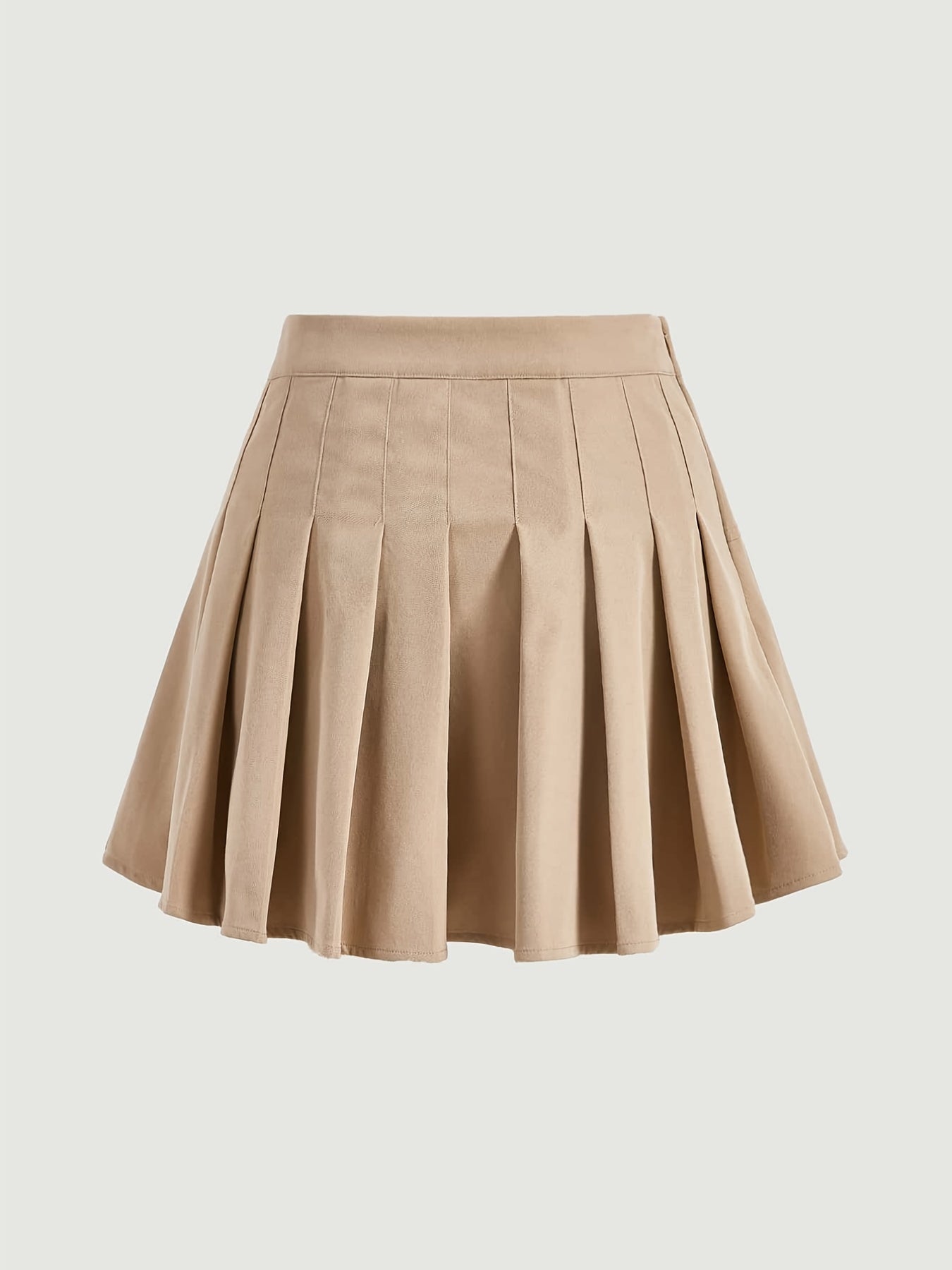 Kpop Khaki Pleated Skirt Hot Girl College Style Preppy Casual Top