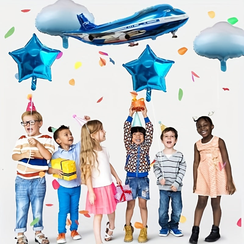 Large Airplane Party Decoration Happy Birthday Balloons