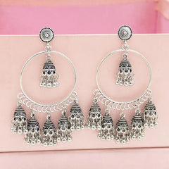 Vintage Indian Hoops Jhumka Earrings - Female Jewelry