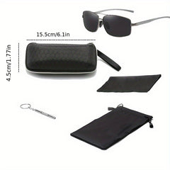Men's Vintage Square Frame Sunglasses Outdoor Cycling Polarized