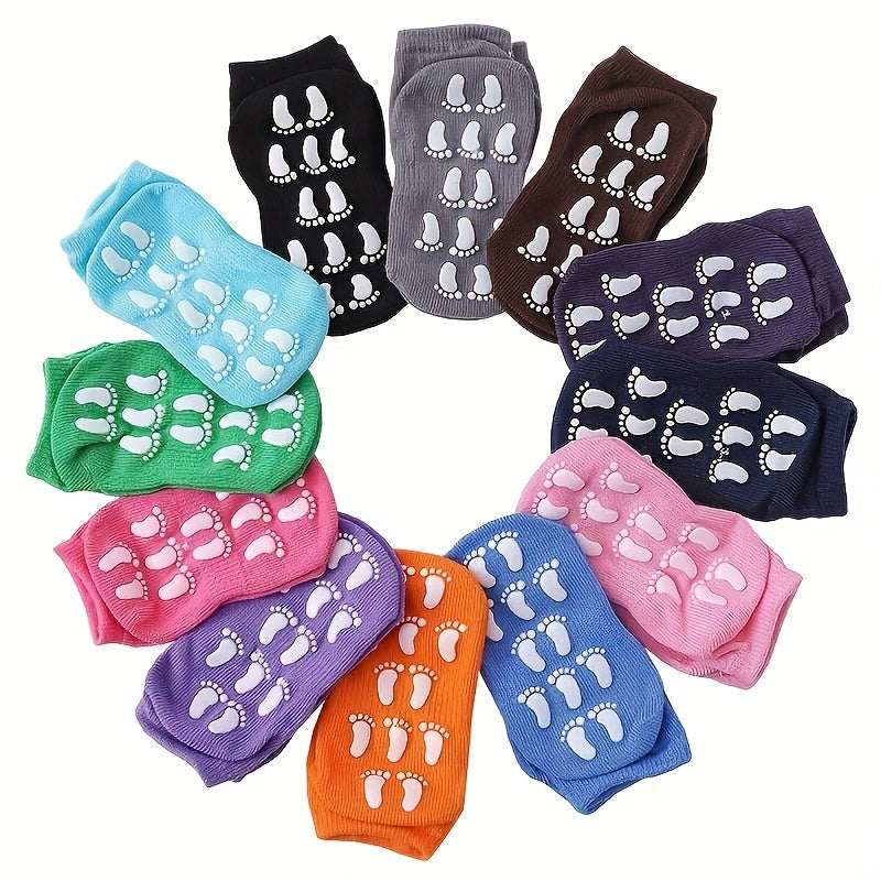 4 Pairs Cozy Yoga Socks Low Cut Anti-Slip Gripper Socks