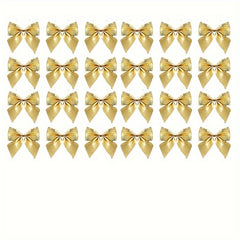 24pcs Small Bow Knot Christmas Tree Hanging Decor