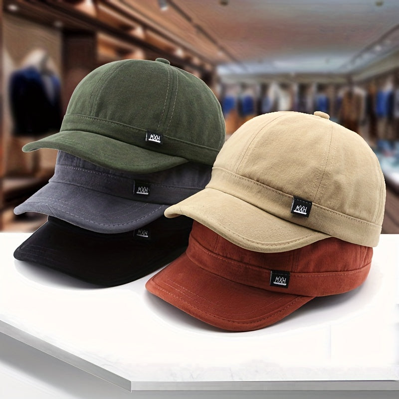Retro Men Solid Light Plate Small Baseball Cap Outdoor Sports Sun Hat