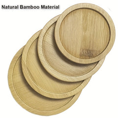 2pcs Bamboo Plant Saucer 6-8 Round Plant Pot Tray Planter Trays
