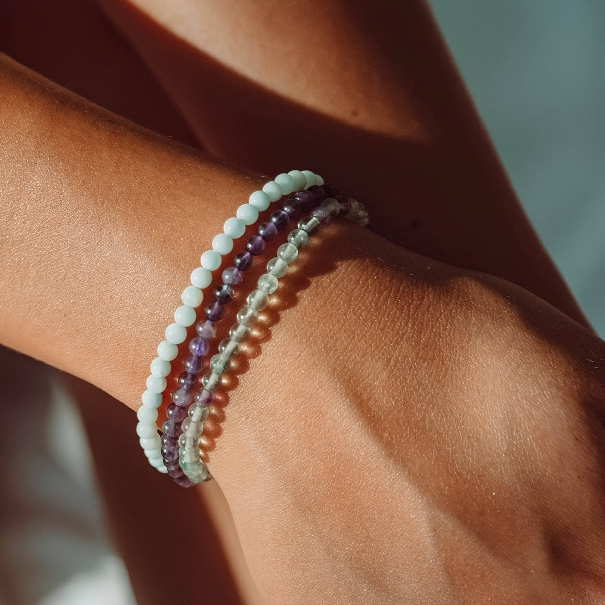 4mm Natural Stone Energy Bracelet Stackable Yoga Healing Beaded Bracelet Gift
