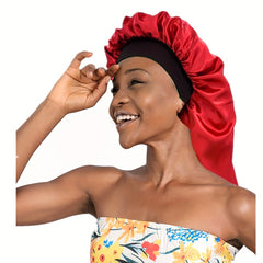 Silky Long Bonnet For Sleeping Solid Night Cap For Women