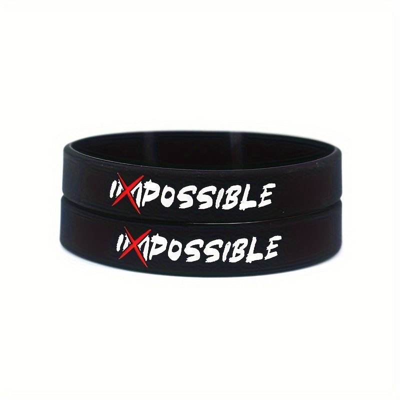 5pcs Waterproof Inspirational Silicone Bracelets
