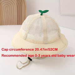 Sun Hat for Baby 0-3 Years Old with Strap