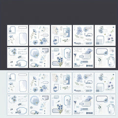 Sticker Book Writing Flower Period Series Double Material Die Cut Diary Memo