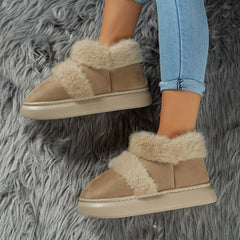 Thermal Lined Faux Suede Snow Boots for Women