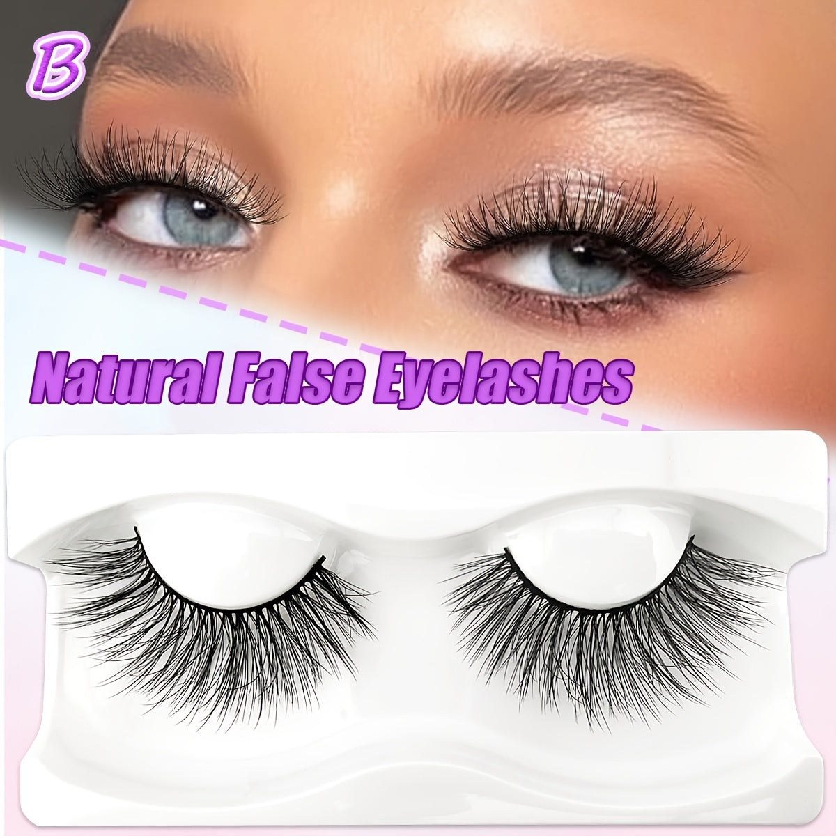 22mm Fluffy Volume Cat Eye Faux Mink Eyelashes