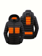 Women's Waterproof Warm Hooded Jacket for Outdoor Hiking