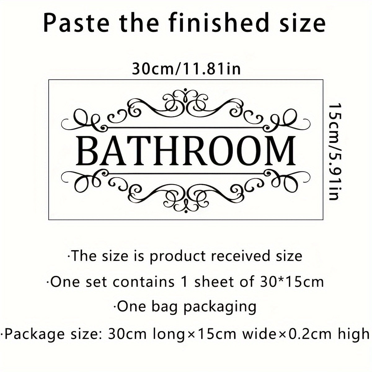 Inspirational Slogan PVC Wall Sticker Bathroom Living Room Home Decor
