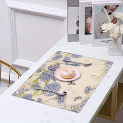 Bohemian Linen Placemat Hydrangea Pattern Table Mat
