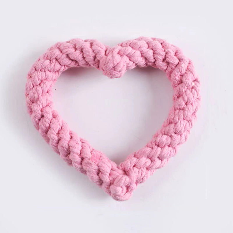 Dog Cotton Rope Chew Toy Teeth Cleaning Bite Training Toy