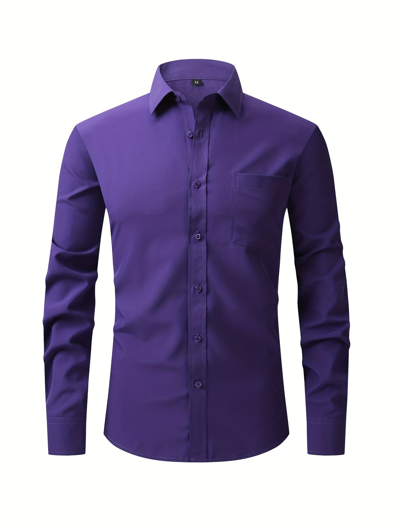 Men's Classic Button Up Shirt for Spring/Fall Business Occasion