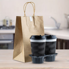 15pcs Paper Shopping Bags Paper Gift Bag Or Takeout Bag With Handles