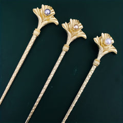 Faux Pearl & Ginkgo Leaf Hair Pin Wedding Headwear