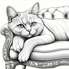 Cat Coloring Book 22 Pages Thick Paper Fun Creative Halloween Christmas Gift