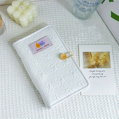 Portable 6 Ring Binder Notebook A5 A6 Cream Cloth Fabric Agenda Planner