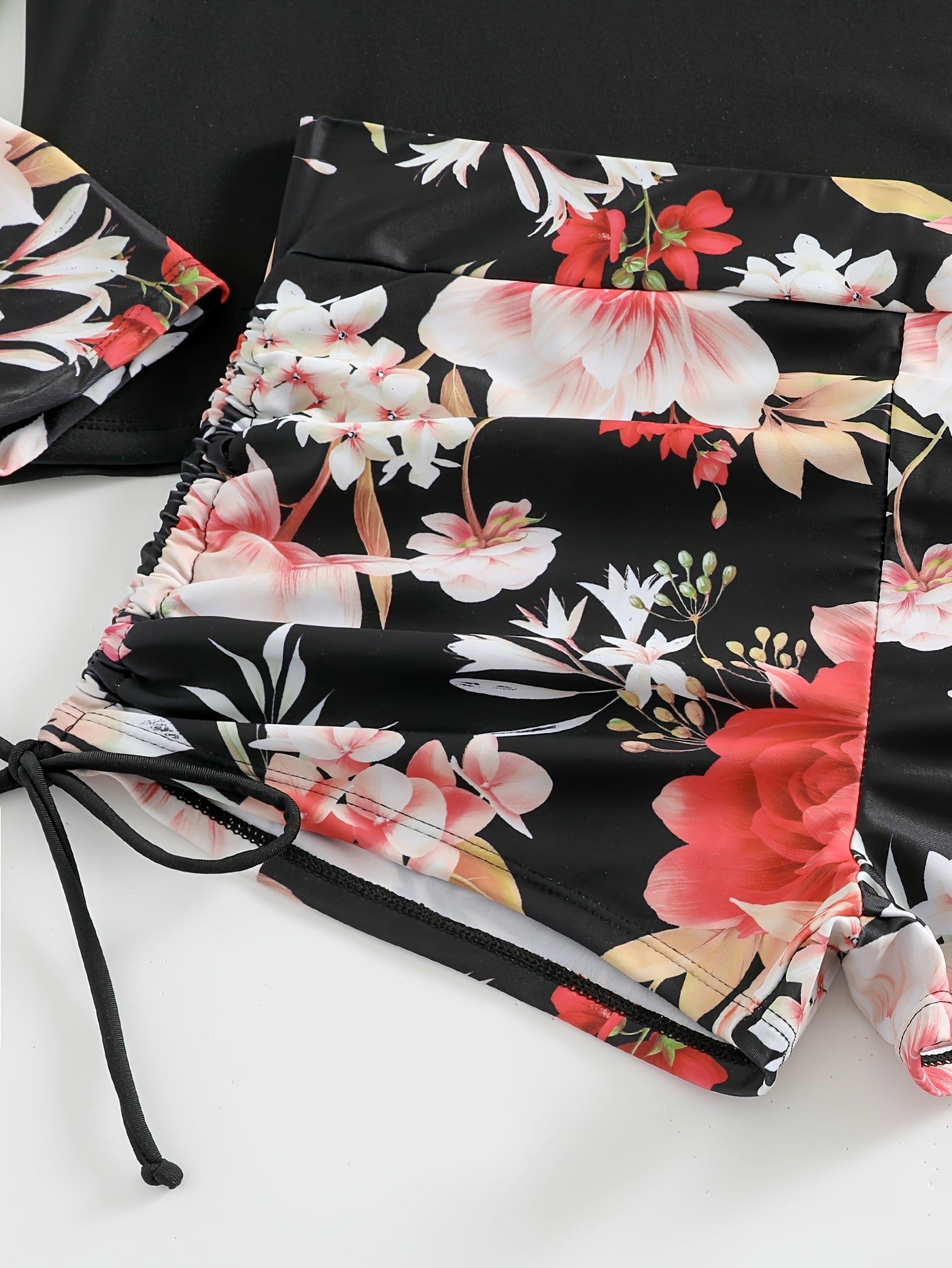 Floral Print Tankini & Shorts Set