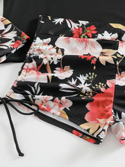  Floral Print Tankini & Shorts Set