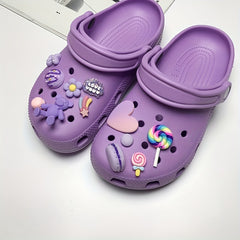 Purple Y2K Charms For Clogs Sandals Girls Ladies