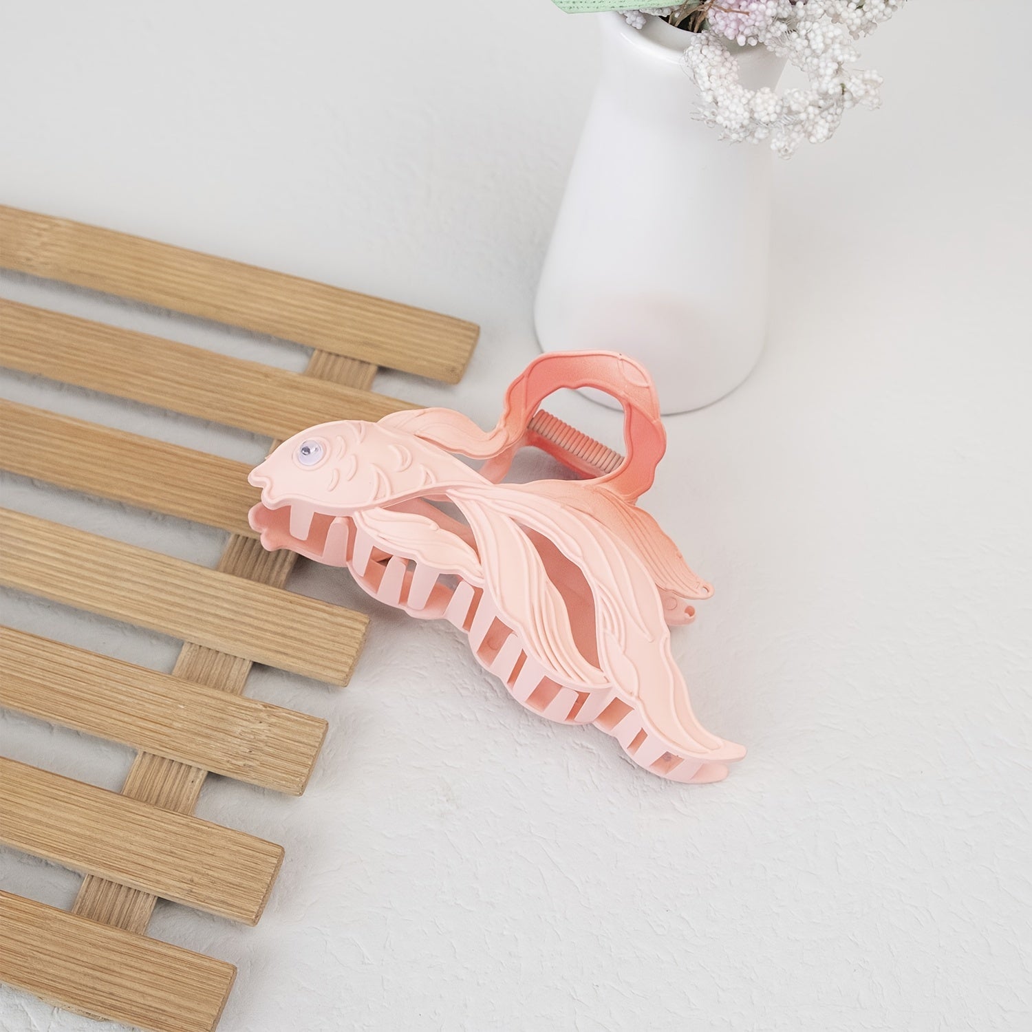 Matte Chinese Style Hair Claw Fish Shape Shark Claw Ponytail Holder