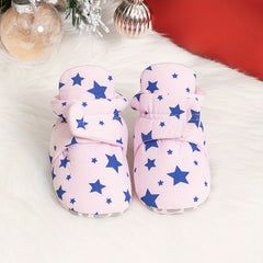 Baby Girls Warm Fleece Boots Soft Comfortable Indoor Walking Shoes