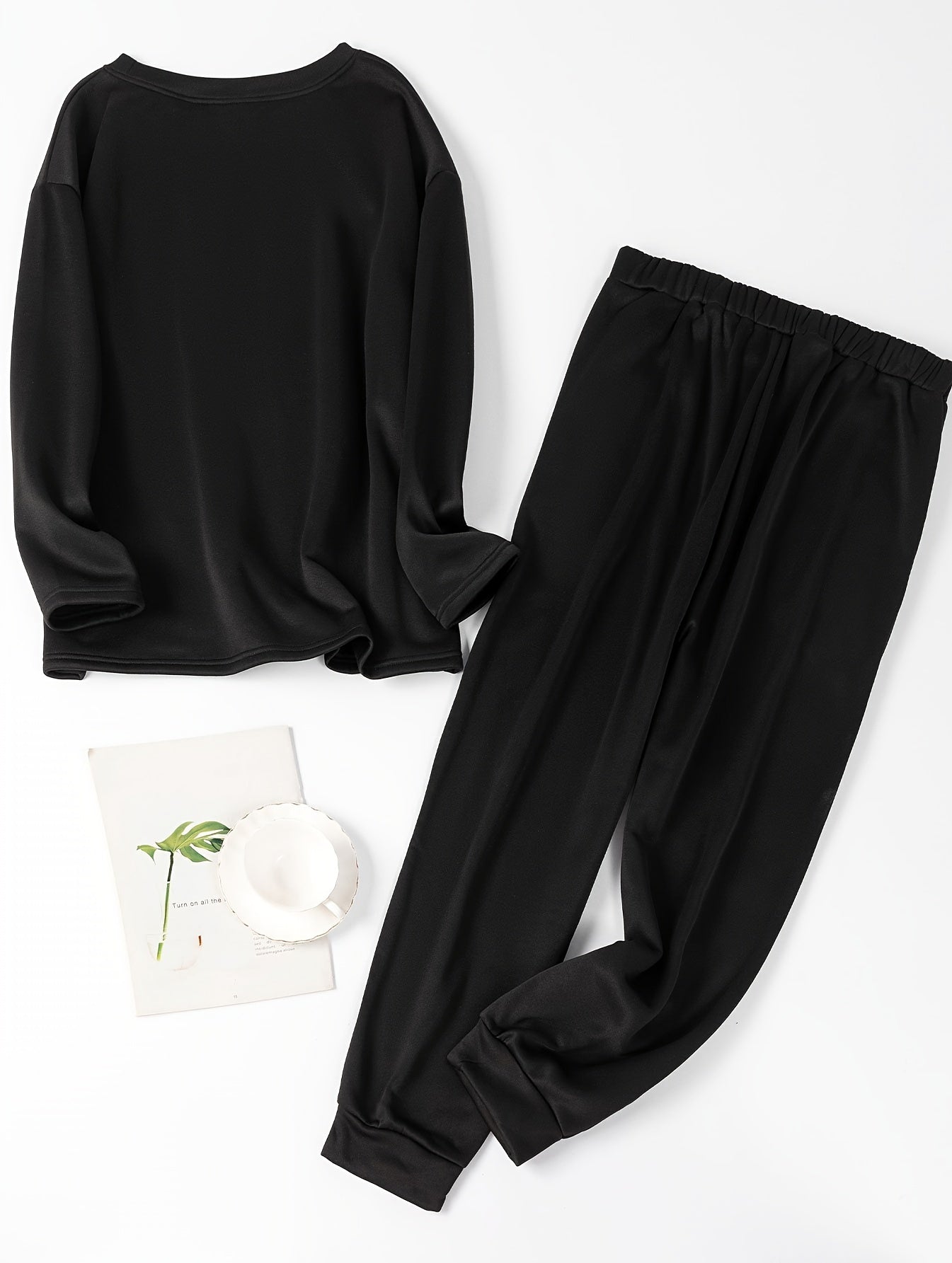  Christmas Lounge Set Women's Fleece Top & Joggers Pajamas
