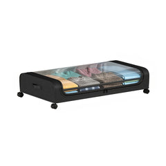 2pcs Underbed Storage Box Space Saving Organizer with Wheels