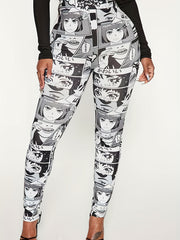  Women's Cartoon Print Leggings