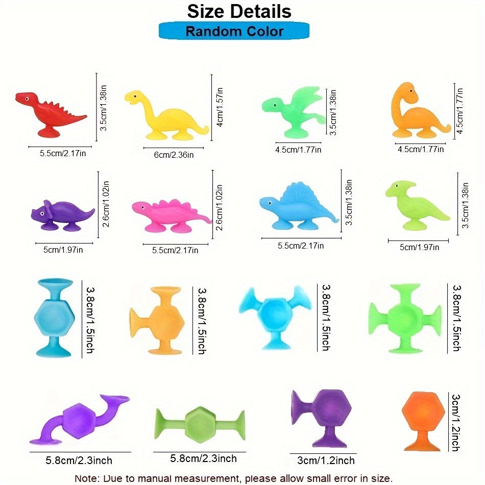 DIY Dinosaur Building Blocks Set Soft Construction Pop Fidget Toy