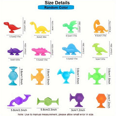 DIY Dinosaur Building Blocks Set Soft Construction Pop Fidget Toy