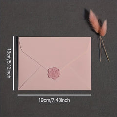 Romantic Pink Envelope Set with Love Letter Wax Seal Sticker