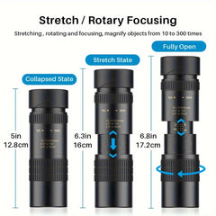 High-powered 10x40 Monocular Telescope with Phone Adapter & Tripod