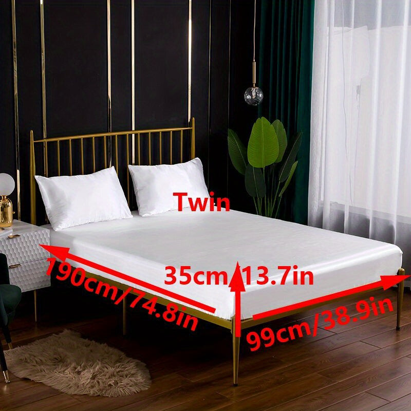Luxuriously Soft Satin Fitted Sheet for Bedroom & Guest Room