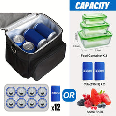 Leakproof Reusable School Lunch Bag with Shoulder Strap