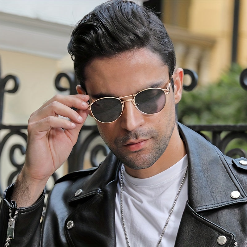 Men's UV Protection Round Frame Sports Sunglasses