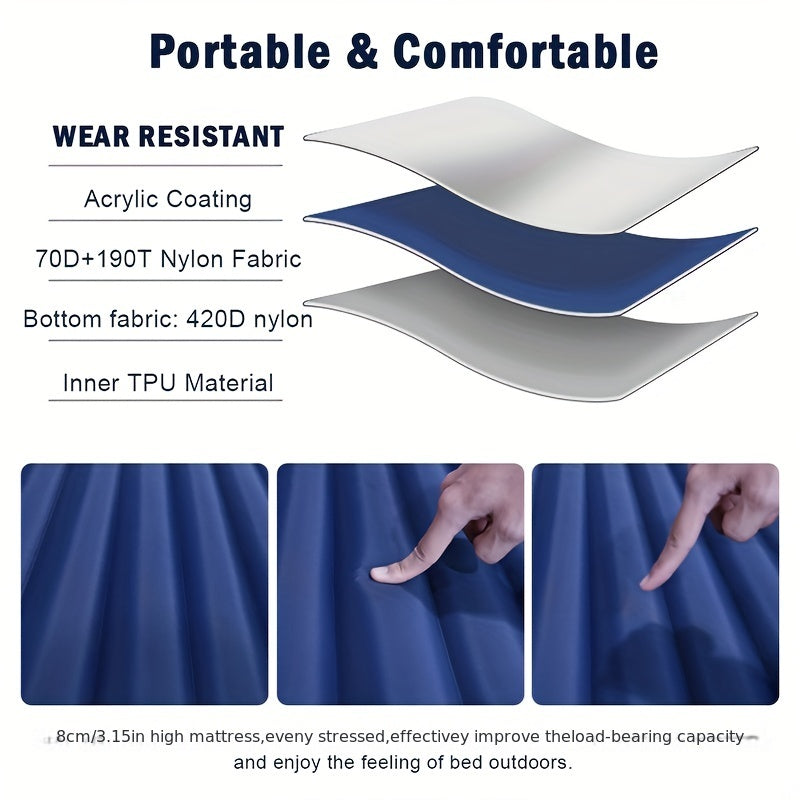 2-in-1 Folding Sleeping Pad with Backrest & Pillow for Camping