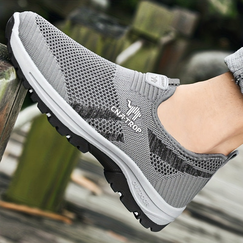 Men's Slip-On Walking Shoes Breathable Mesh Comfortable Sneakers