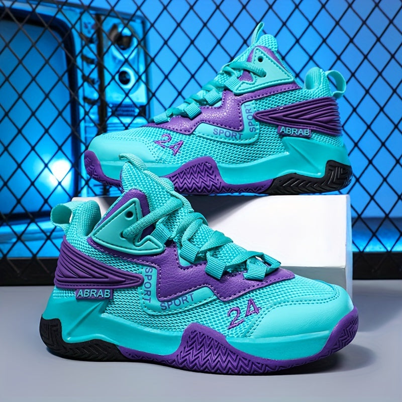Boy's Breathable Basketball Shoes Non Slip Sports Sneakers