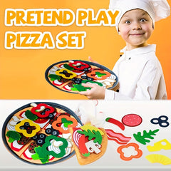 34pcs Fun Felt Pizza Set Simulation Food for Cognitive Recognition Ability