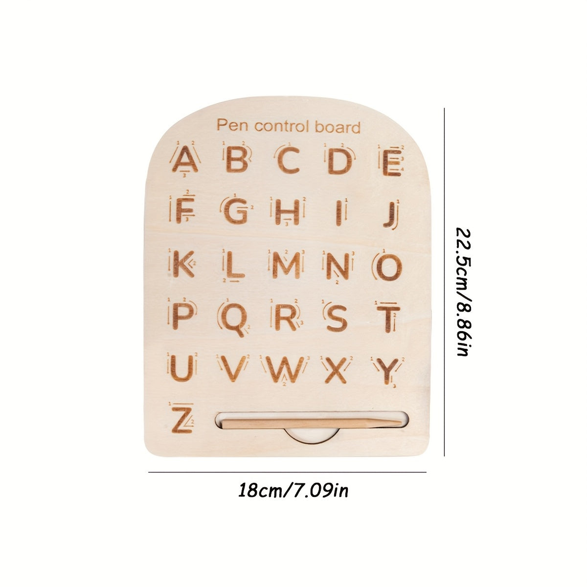 Wooden Letter Practice Board - Tracing Tool for Letters & Numbers