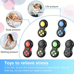 Fidget Pad Toy Finger Massager Ring Stress Relief Sensory Portable Fidget Toy